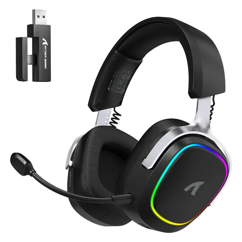 CASQUE GAMING ATTACK SHARK G800 TRI-MODE WIRELESS BLACK / WHITE