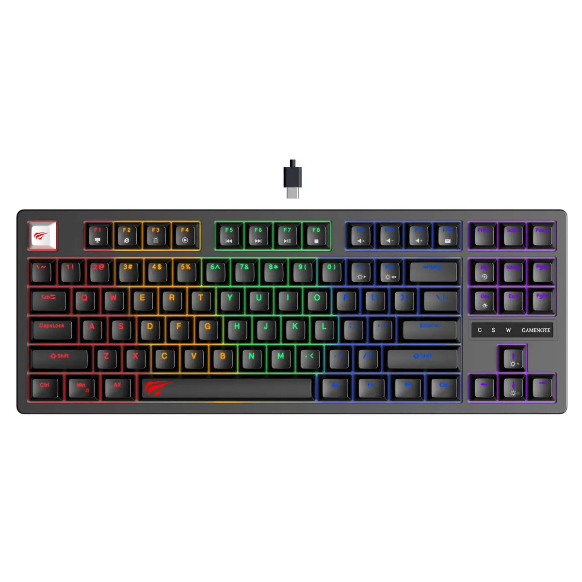 CLAVIER MECANIQUE GAMING HAVIT KB892L BLUE SWITCH
