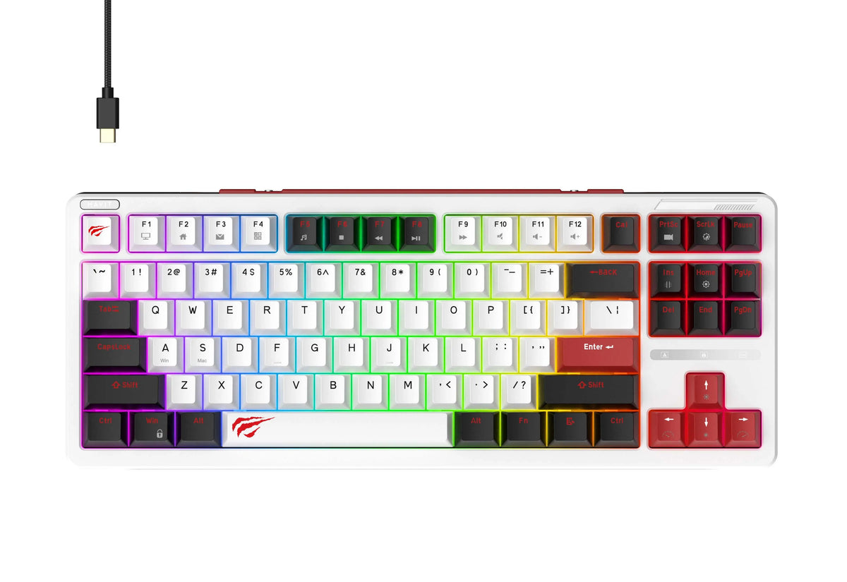 BACK TO SCHOOL CLAVIER MECANIQUE GAMING HAVIT KB902L RED SWITCH