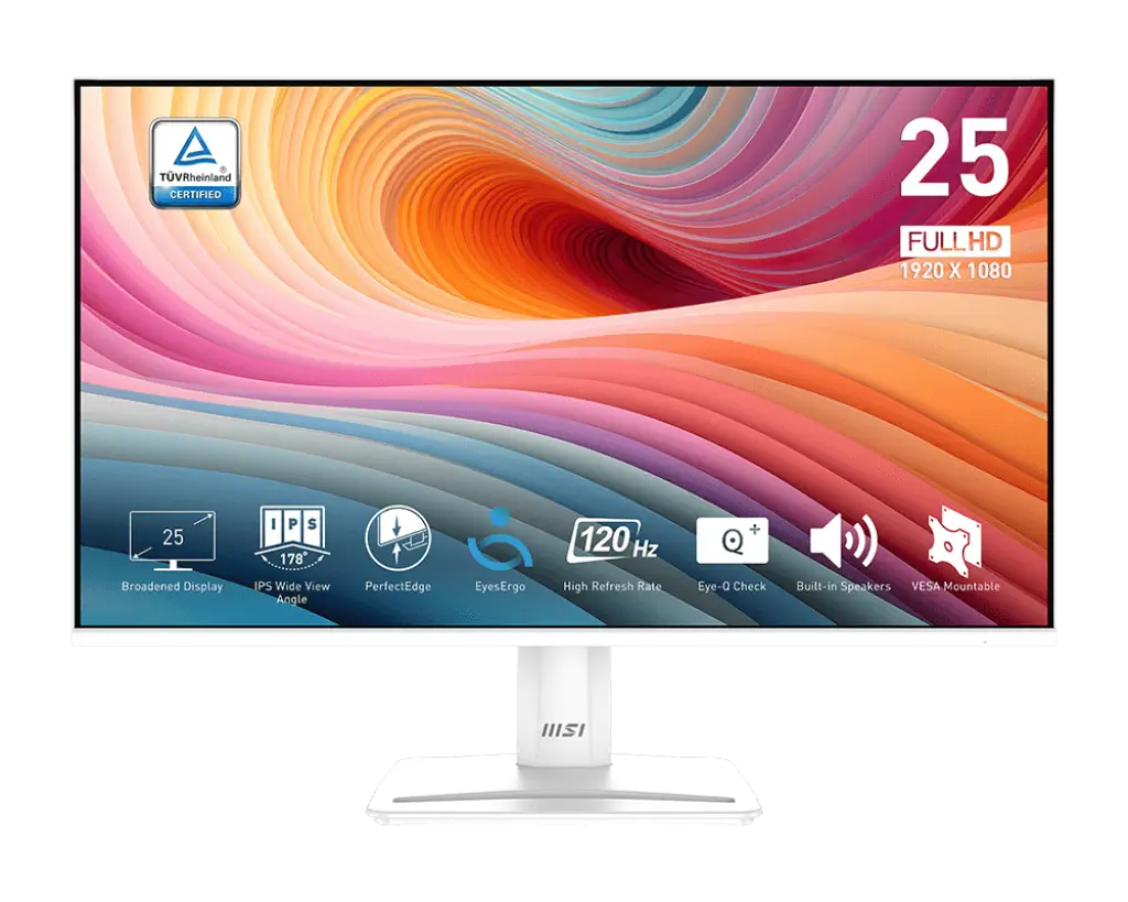 ECRAN PC MSI PRO MP251W E2 24.5" - FULL HD 1080P, 120HZ