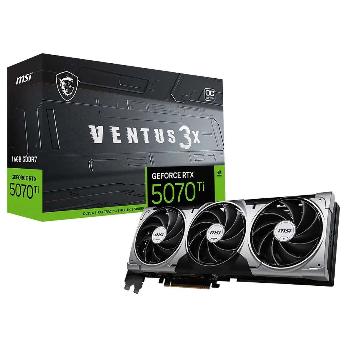 GPU CARTE GRAPHIQUE MSI GEFORCE RTX 5070 Ti 16GB VENTUS 3X OC