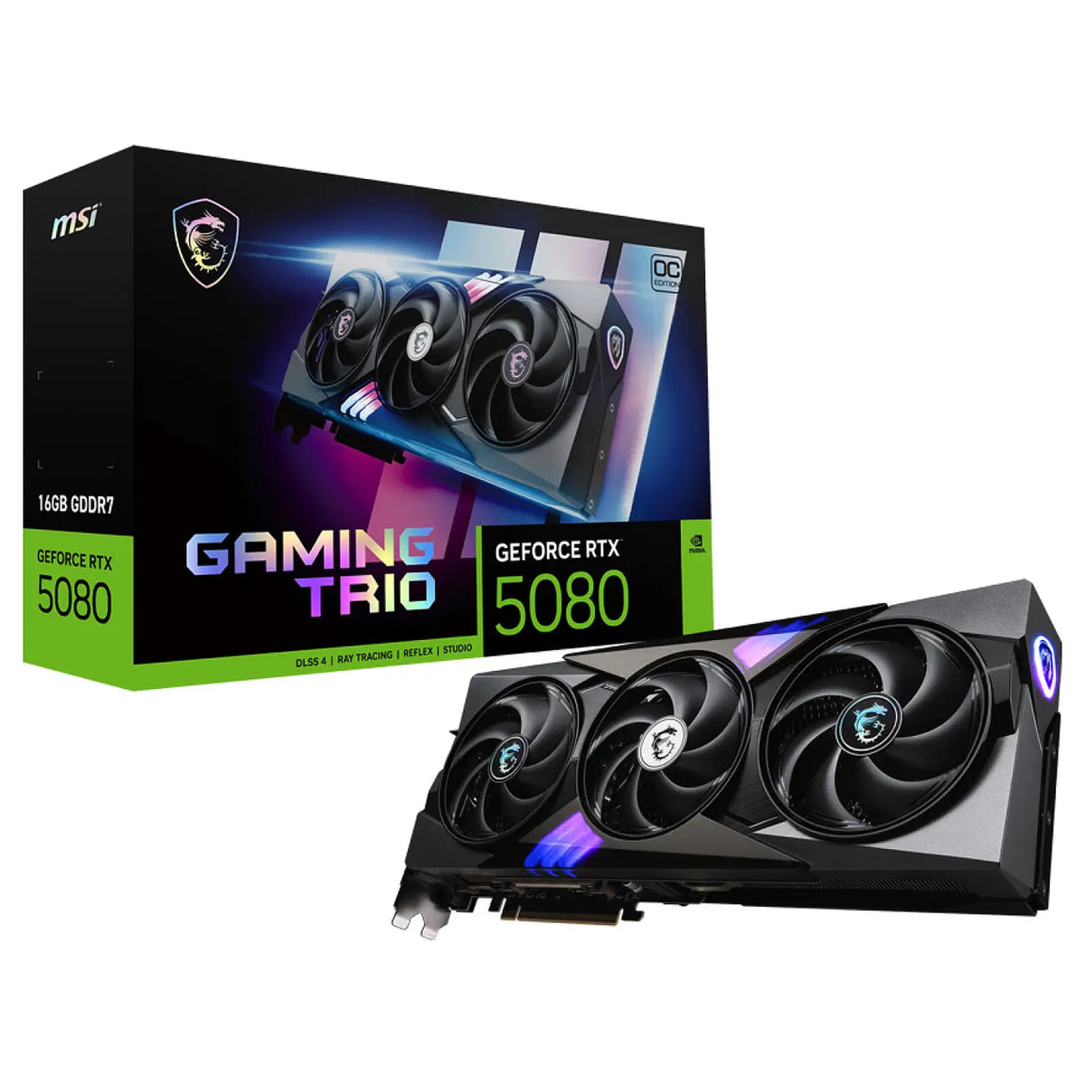 GPU CARTE GRAPHIQUE MSI GEFORCE RTX 5080 16GB GAMING TRIO OC